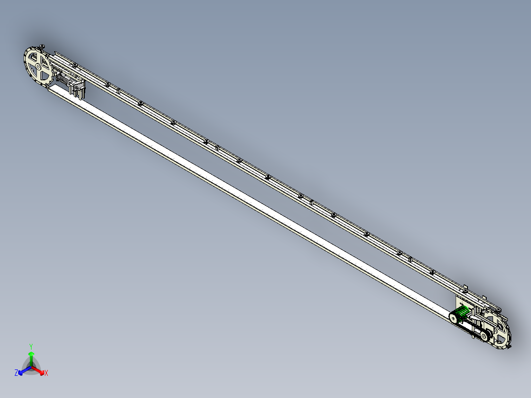 环形滚轮输送线设计正等轴测图
