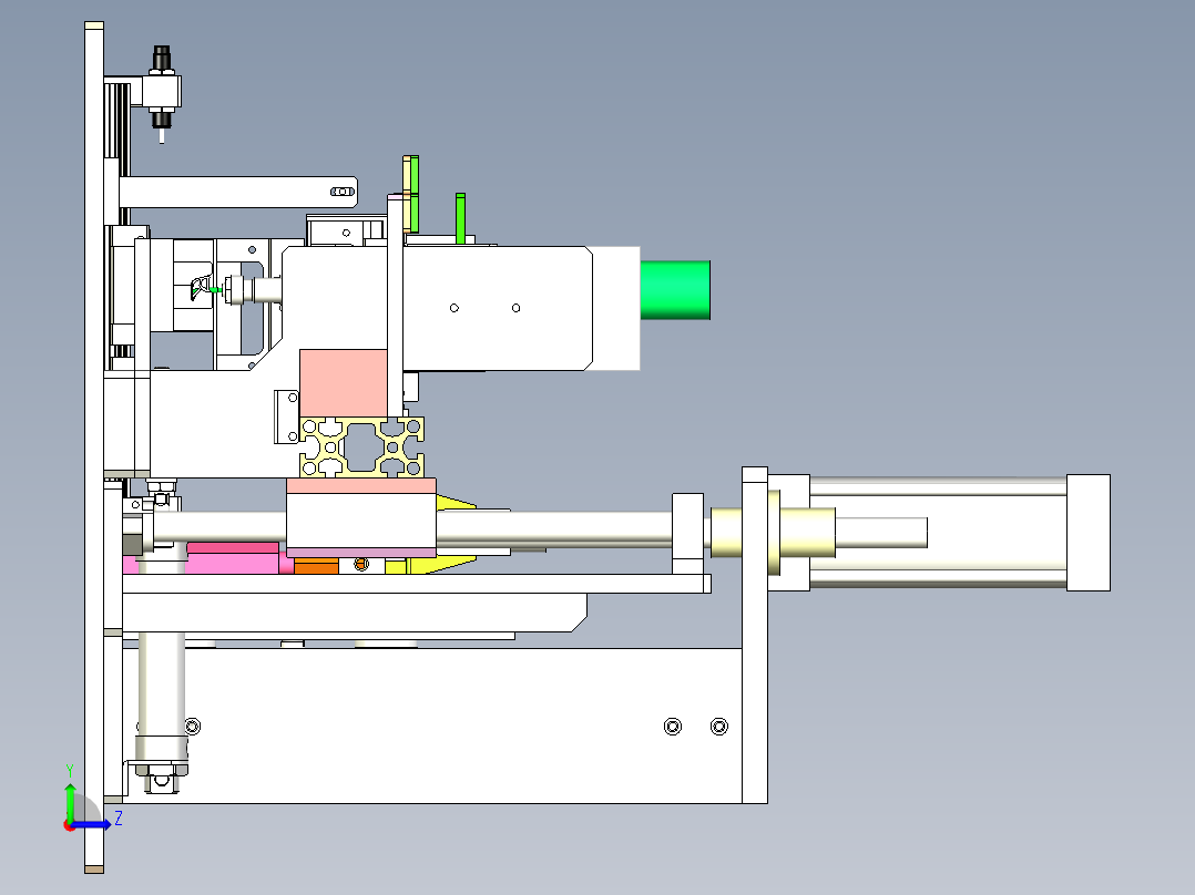 KP-6380 锂电芯自动点胶分拣线左视图