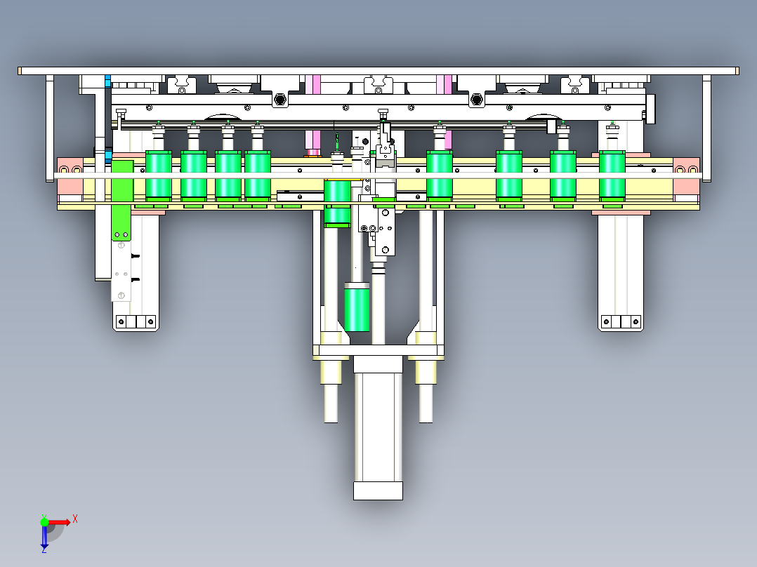 KP-6380 锂电芯自动点胶分拣线俯视图