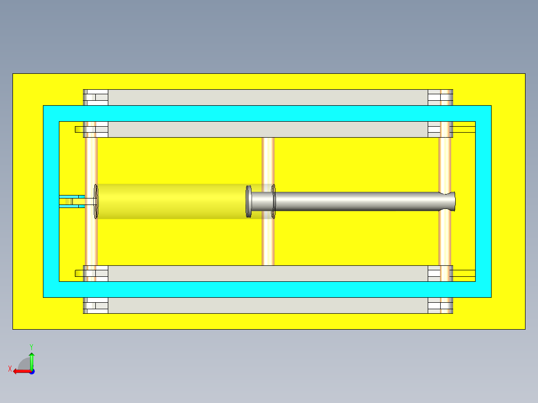 剪叉式升降平台模拟后视图