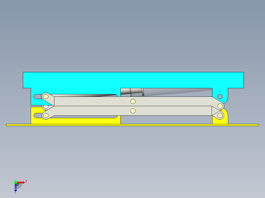 剪叉式升降平台模拟俯视图