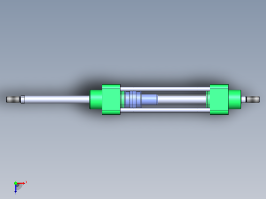 拉杆气动气缸32x12x100毫米俯视缩略图