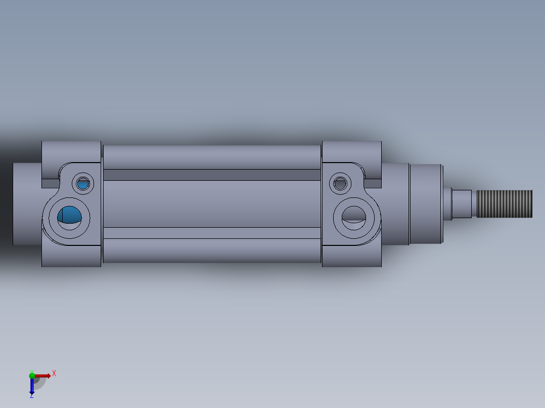 气缸(力士乐)32x12x40毫米俯视图