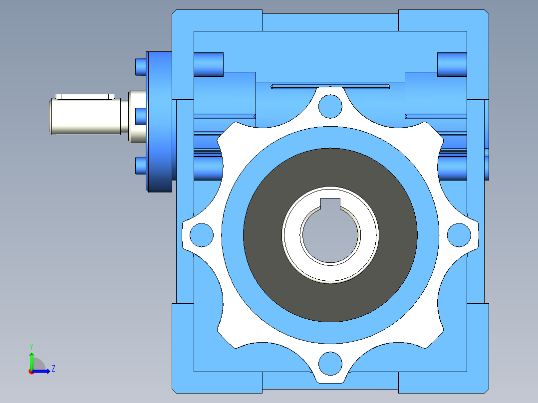 NRV030-090型蜗轮蜗杆减速机[NRV030╱20╱B3]左视图
