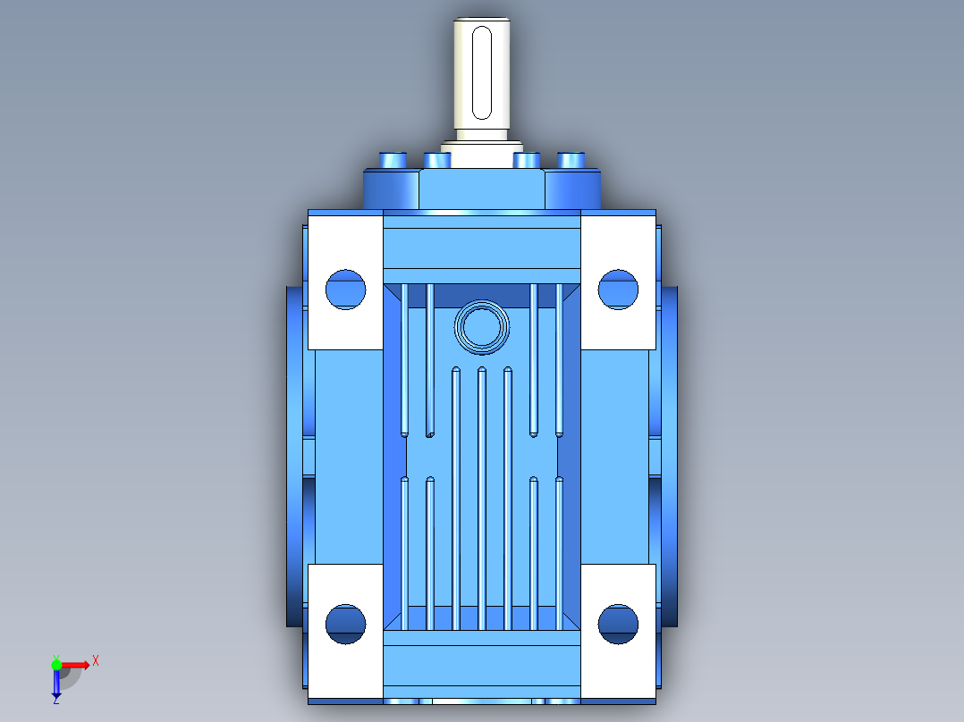 NRV030-090型蜗轮蜗杆减速机[NRV030╱20╱B3]俯视图