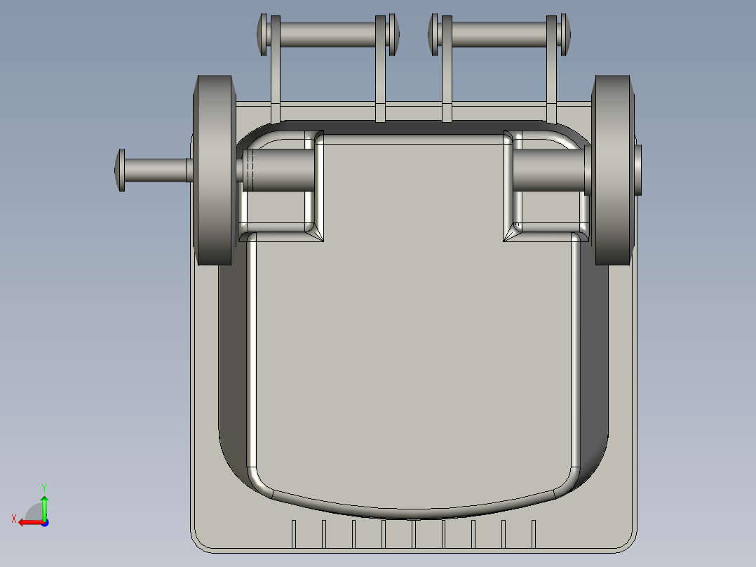垃圾桶80L后视图