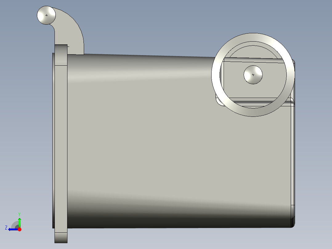 垃圾桶80L右视图