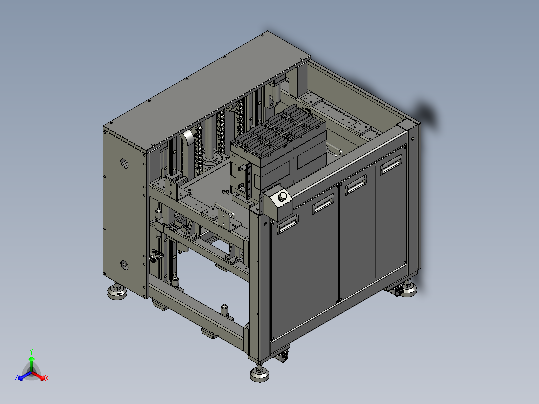 SAPMMZ01-09900回板升降机2模块正等轴测图