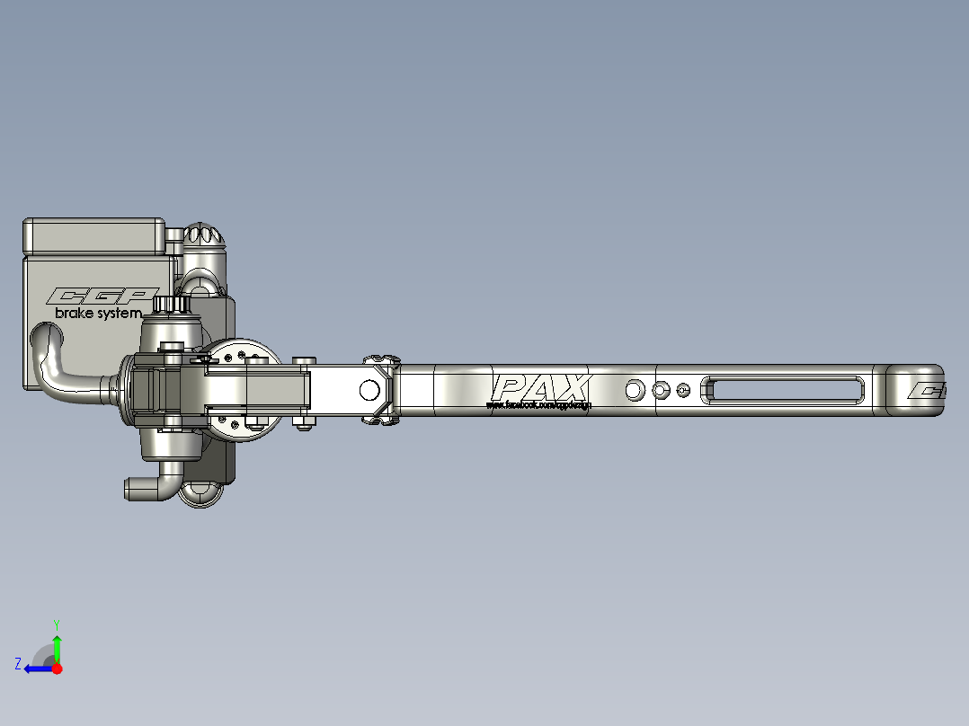 碟刹车把碟刹手柄上泵铝合金调节刹车右视图