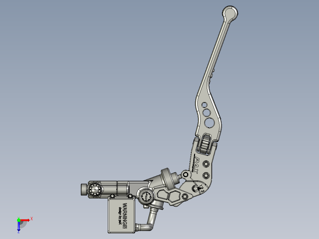 碟刹车把碟刹手柄上泵铝合金调节刹车俯视图