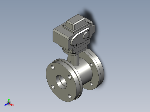 电动蝶阀DN50正等轴测缩略图