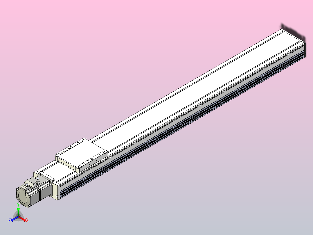 滚珠丝杠直线轴带导轨全封闭TPA-HCR-105D-1610C-L800-M-Y-P40-N3主视图