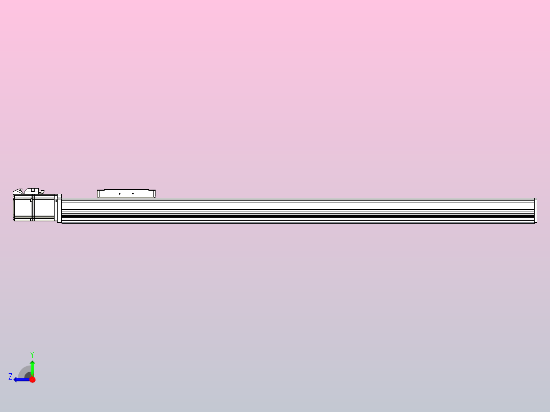 滚珠丝杠直线轴带导轨全封闭TPA-HCR-105D-1610C-L800-M-Y-P40-N3右视图