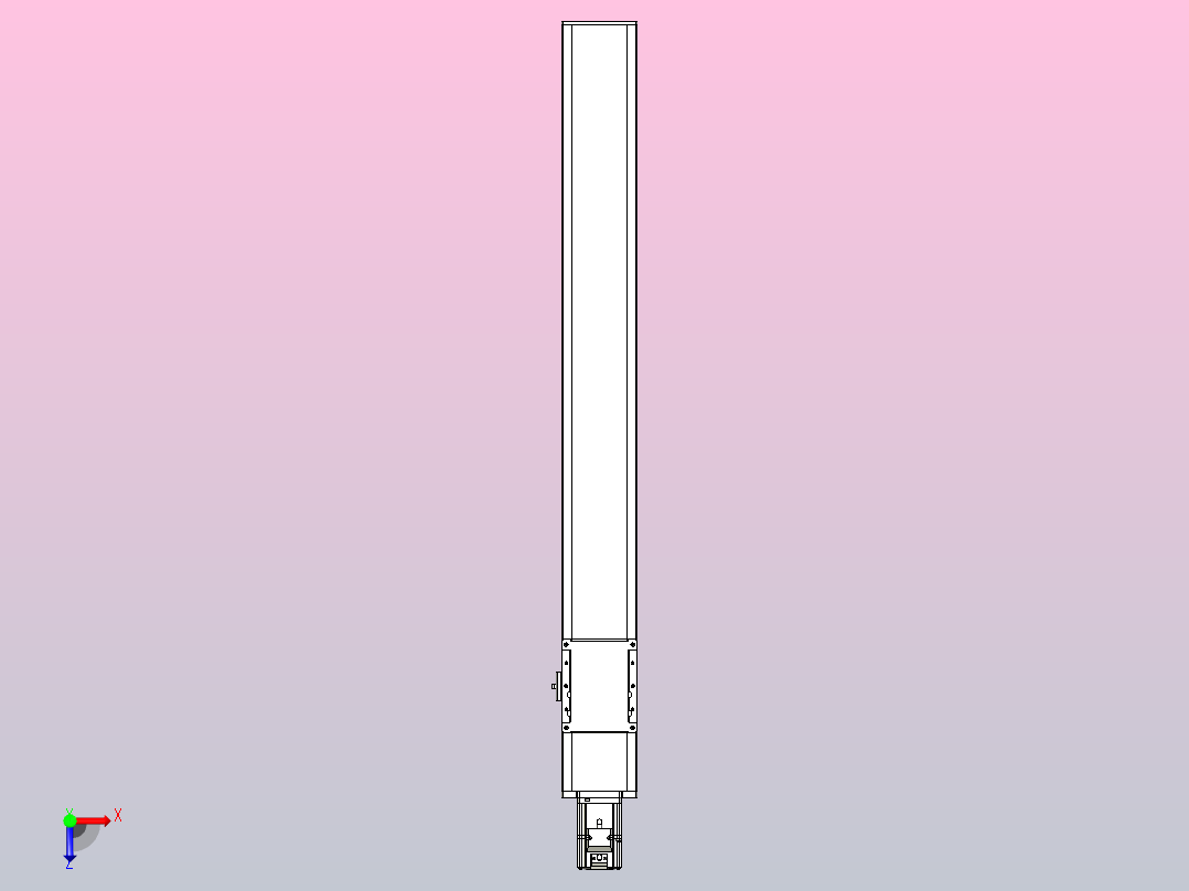 滚珠丝杠直线轴带导轨全封闭TPA-HCR-105D-1610C-L800-M-Y-P40-N3俯视图