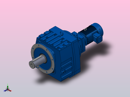 RF147R77法兰轴伸式组合型斜齿轮减速机RF147R77-Y2.2-4P-100-M1-0°-Φ450
