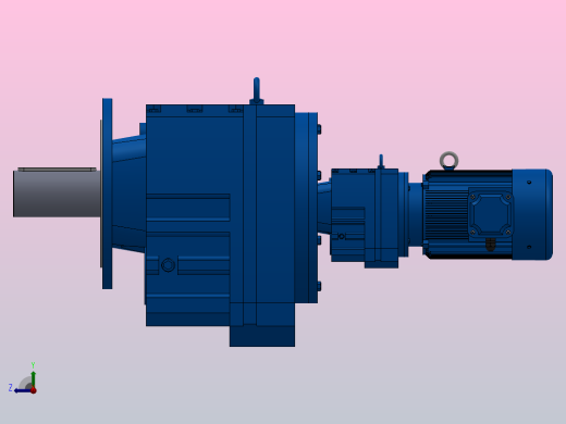 RF147R77法兰轴伸式组合型斜齿轮减速机RF147R77-Y2.2-4P-100-M1-0°-Φ450右视缩略图