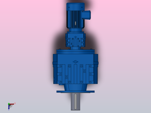 RF147R77法兰轴伸式组合型斜齿轮减速机RF147R77-Y2.2-4P-100-M1-0°-Φ450俯视缩略图