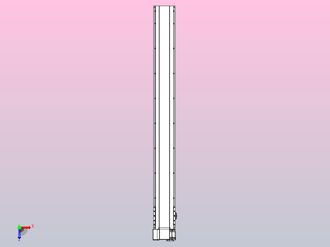 皮带直线轴半封闭可选导轨TPA-HNB-175D-140-L1500-LP-C-P75-N3俯视图