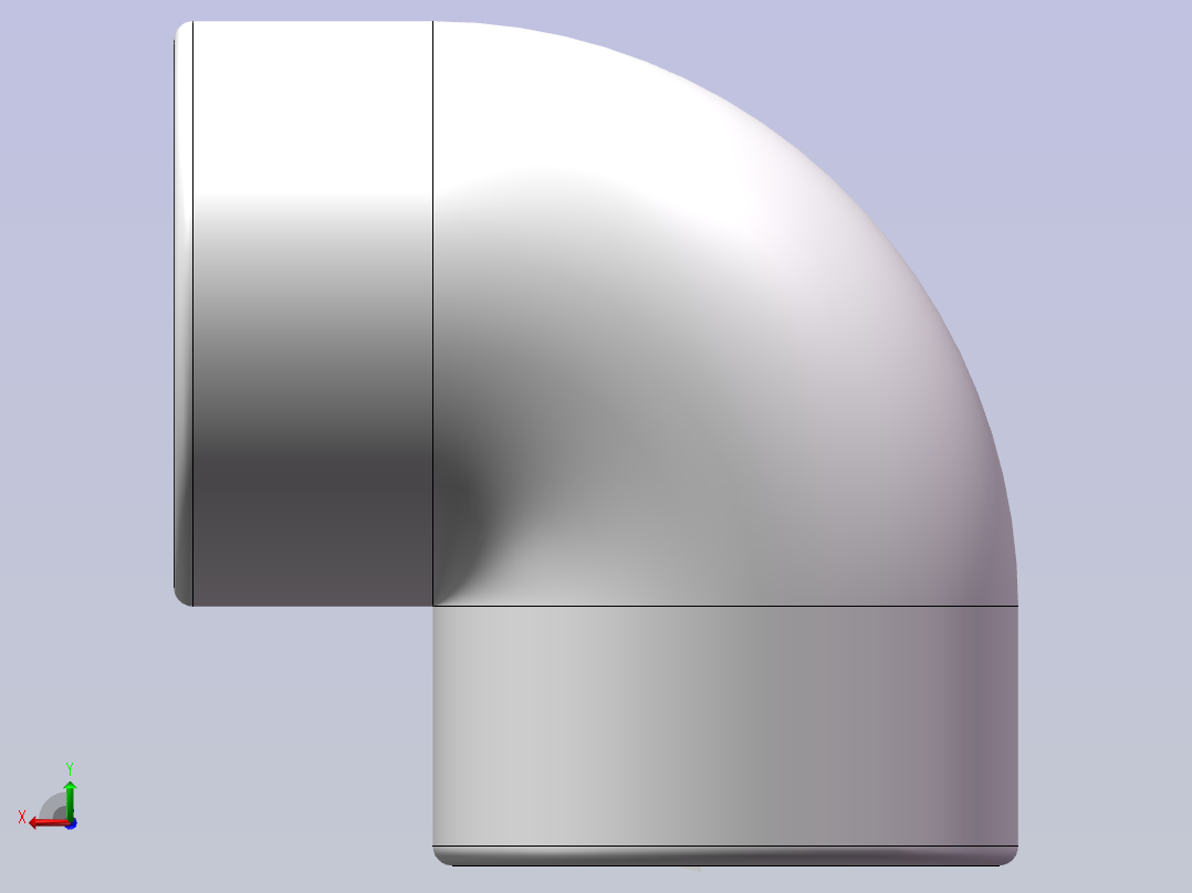 90°弯头（UPVC）后视图