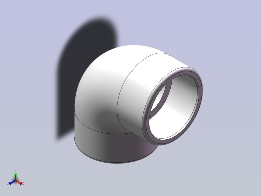 90°弯头（UPVC）正等轴测缩略图