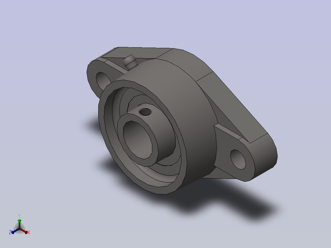 GB／T7810-1995-带菱形座轴承 [UCFLU204]正等轴测图
