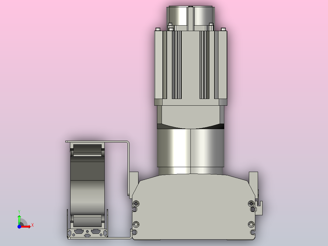 MFM22-BC-1000W-3000L齿轮齿条模组MFM22 最大负载150KG前视图