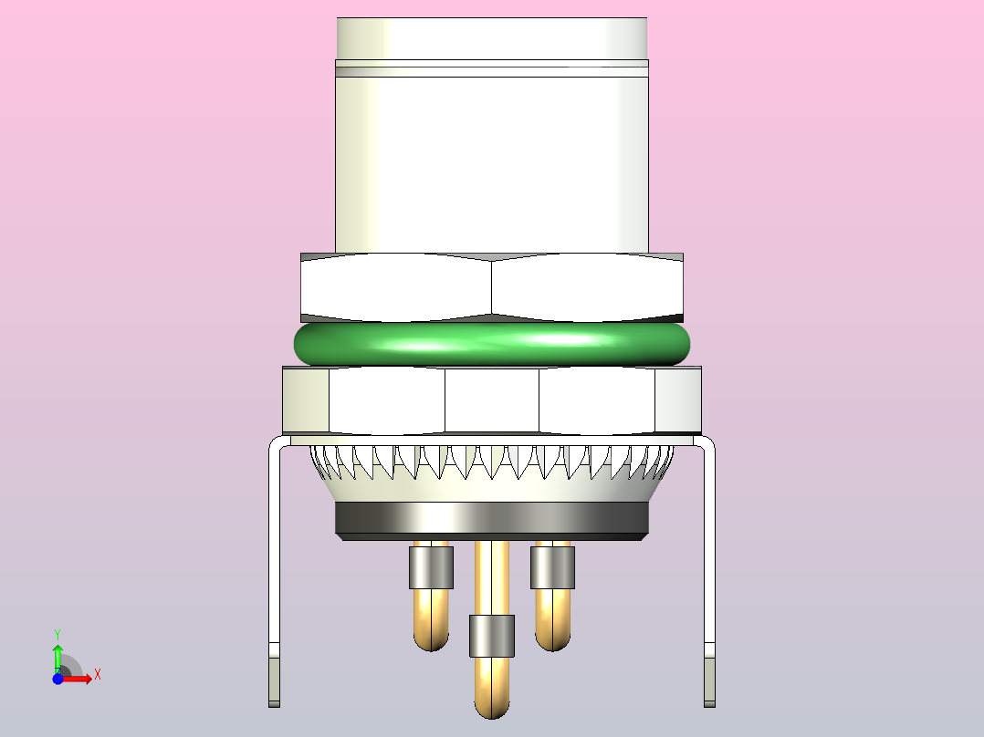M8连接器前视图