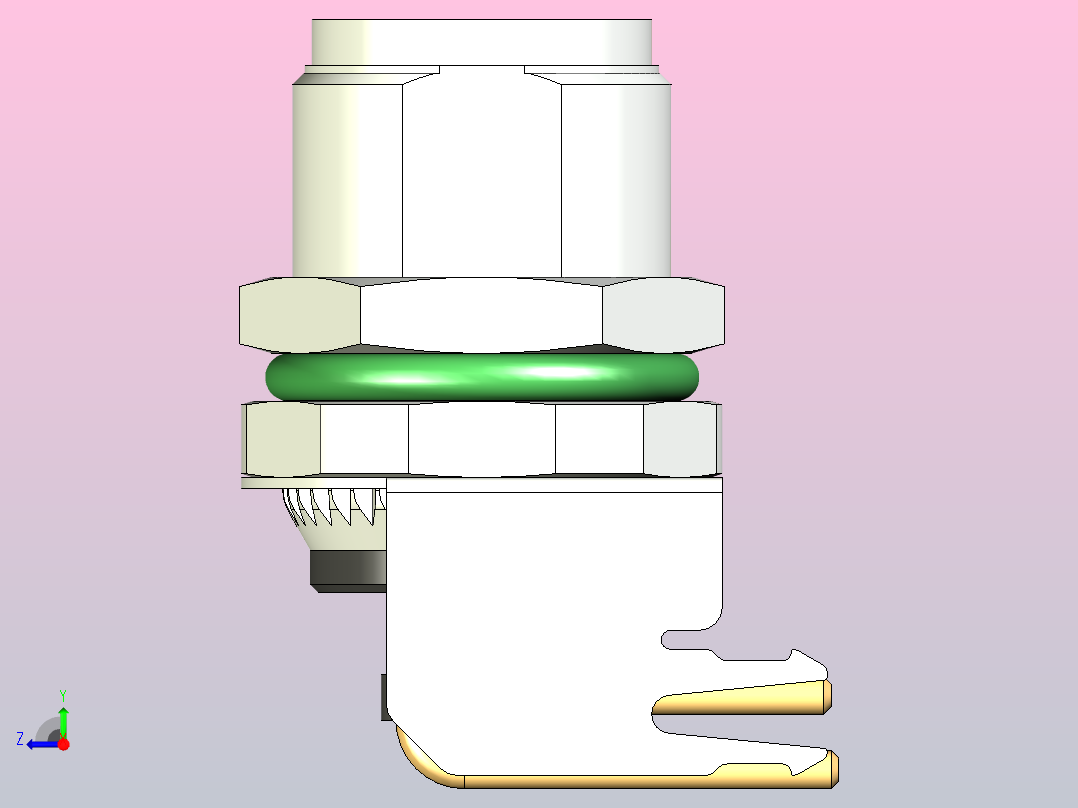 M8连接器右视图