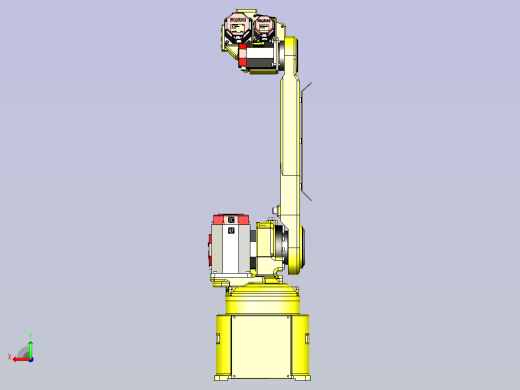 一款复杂机械臂3D模型后视缩略图