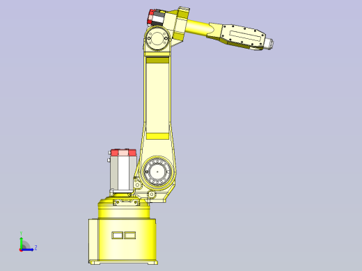 一款复杂机械臂3D模型左视缩略图