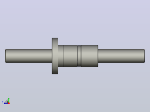 FFZD2505-3滚珠丝杆3D模型右视缩略图