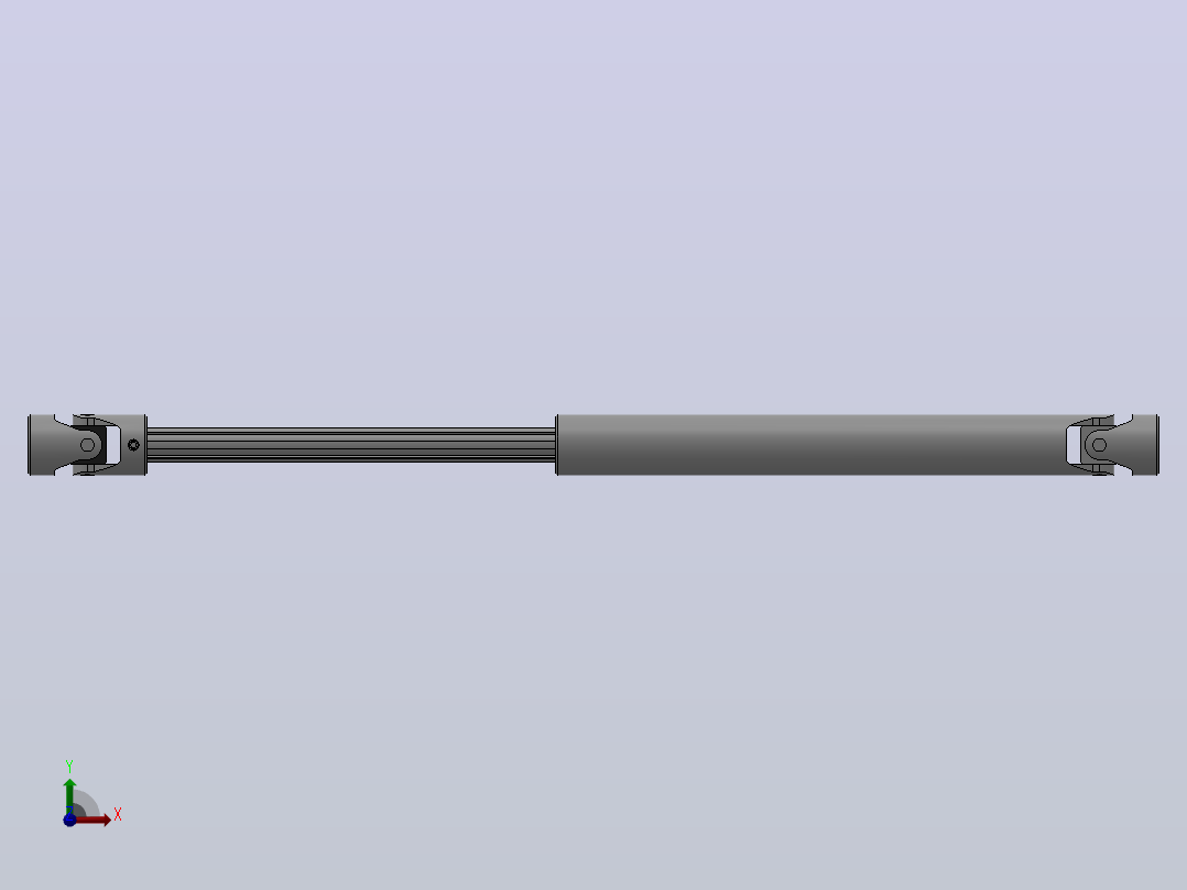 万向联轴器WSP3-PB-Y20-Y20-500／800WSP型可伸缩小型十字轴万向联轴器前视图