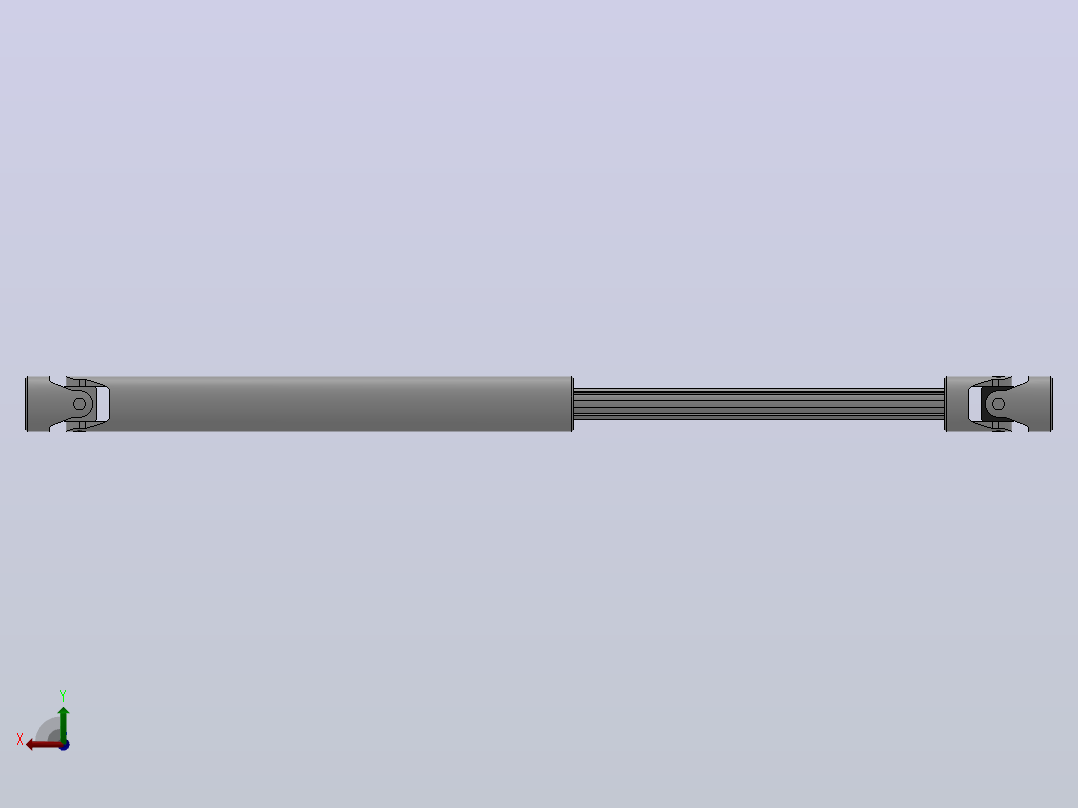 万向联轴器WSP3-PB-Y20-Y20-500／800WSP型可伸缩小型十字轴万向联轴器后视图