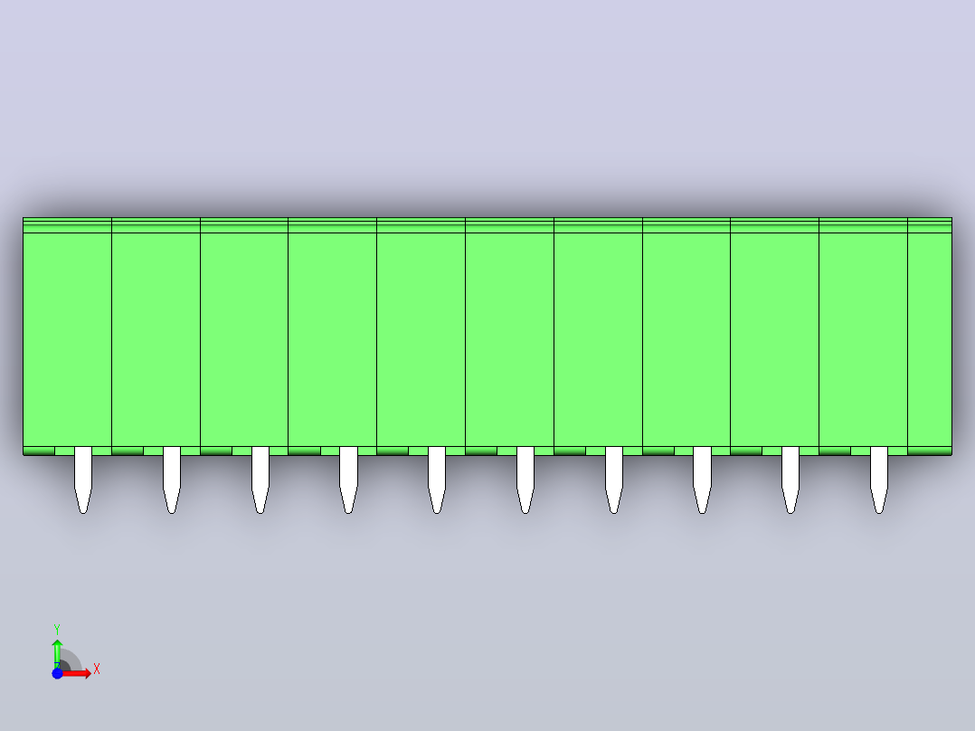 PCB端子板- FFKDS 5.08前视图