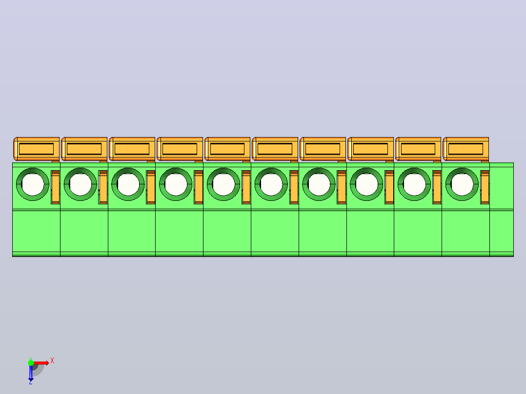 PCB端子板- FFKDS 5.08俯视图