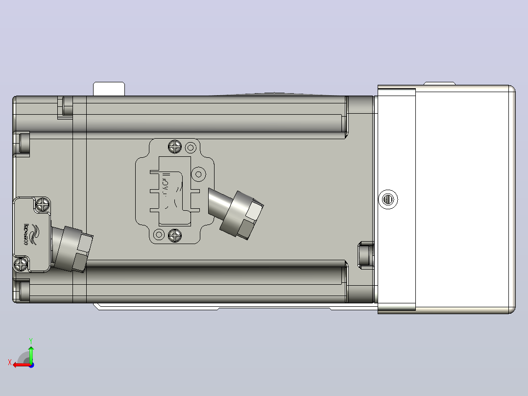 皮带直线轴半封闭可选导轨TPA-HNB-105D-90-L2200-MR-C-P20-N3后视图
