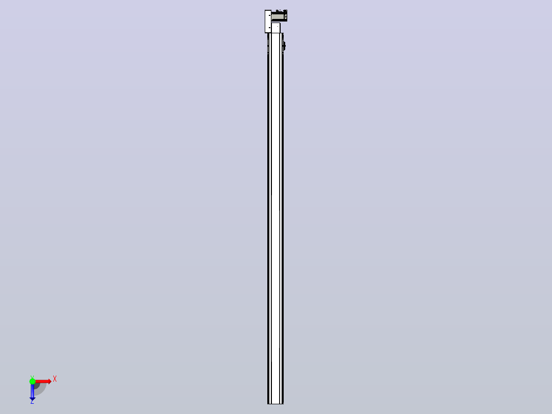 皮带直线轴半封闭可选导轨TPA-HNB-105D-90-L2200-MR-C-P20-N3俯视图