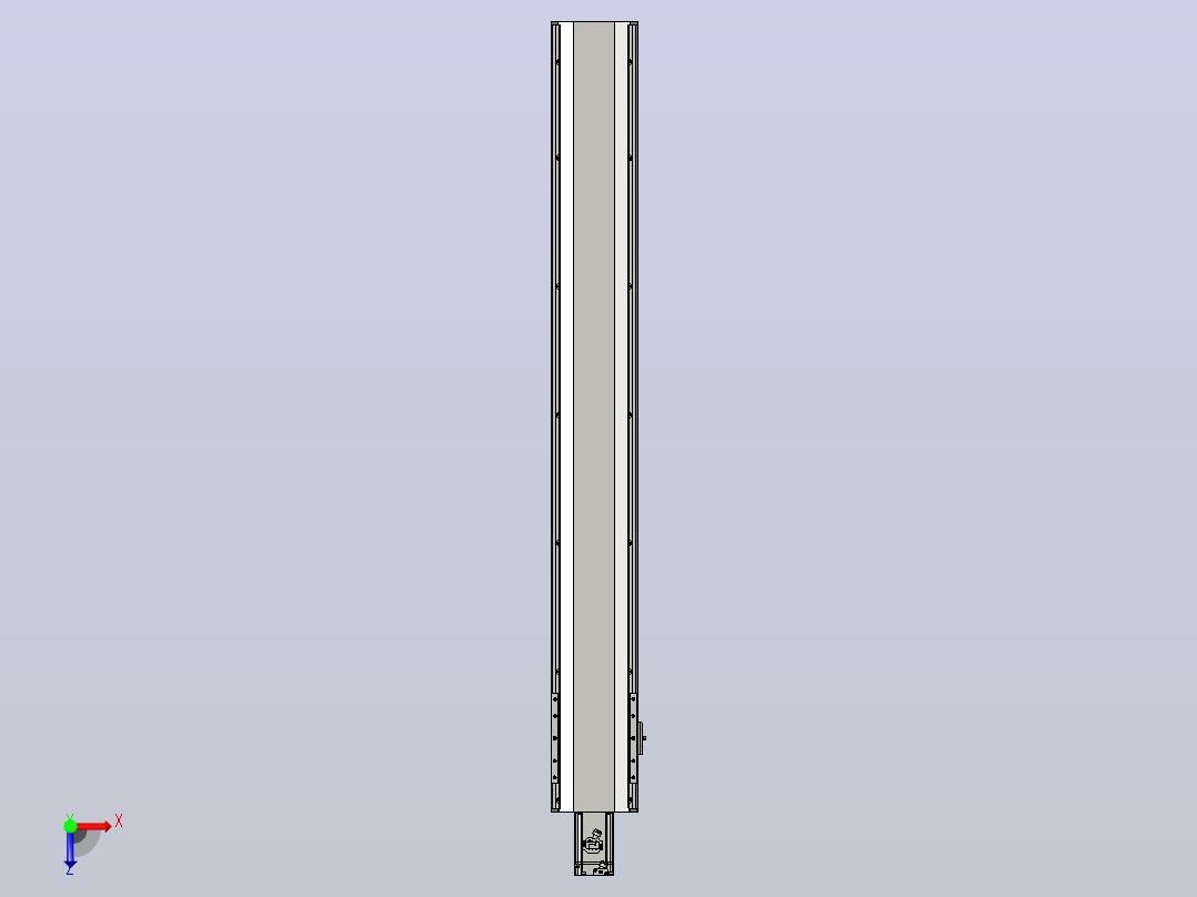 日规模组半封闭丝杆TPA-HNR-135T-1610C-L1000-M-HC40-N3俯视图