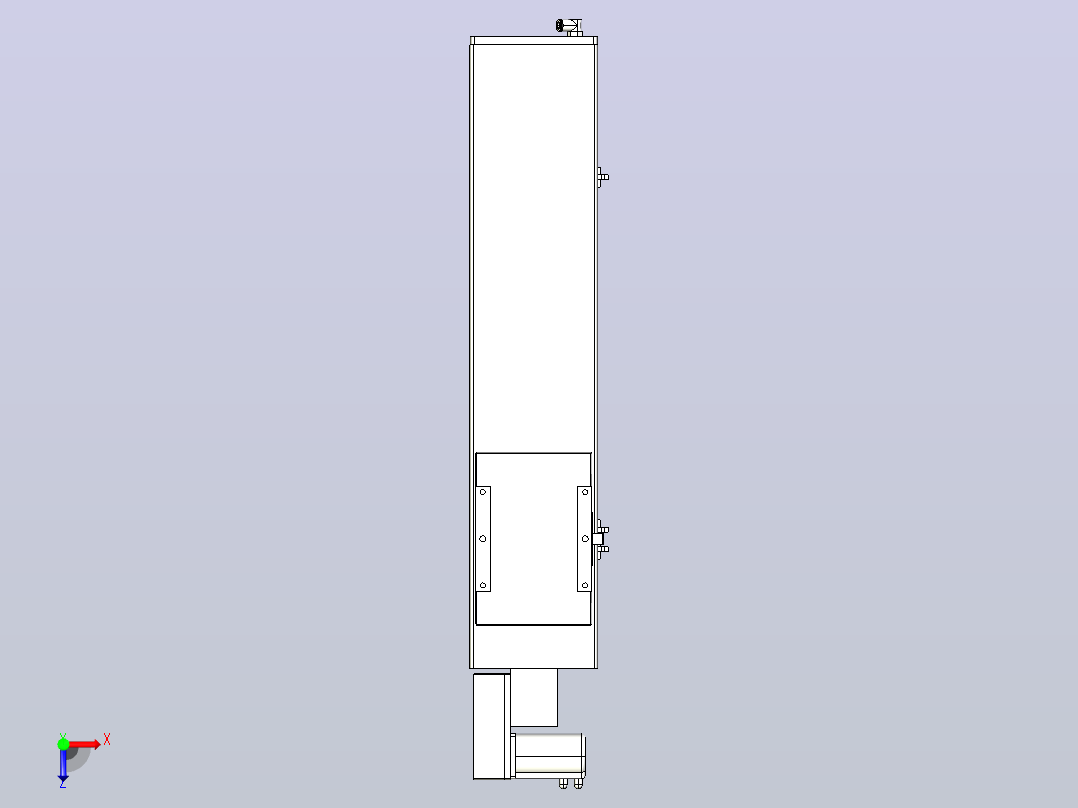 MCB17无尘皮带滑台[MCB17-L40-500-L-P40-C3]俯视图