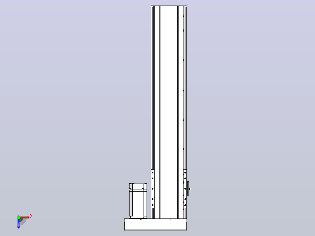 日规模组半封闭丝杆TPA-HNR-120D-1610C-L500-ML-C-P40-N3俯视图