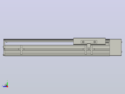 SYS14-250-BL-200W滚珠花健、支撑座、滚珠丝杠、交叉导轨、直线模组.STEP右视缩略图
