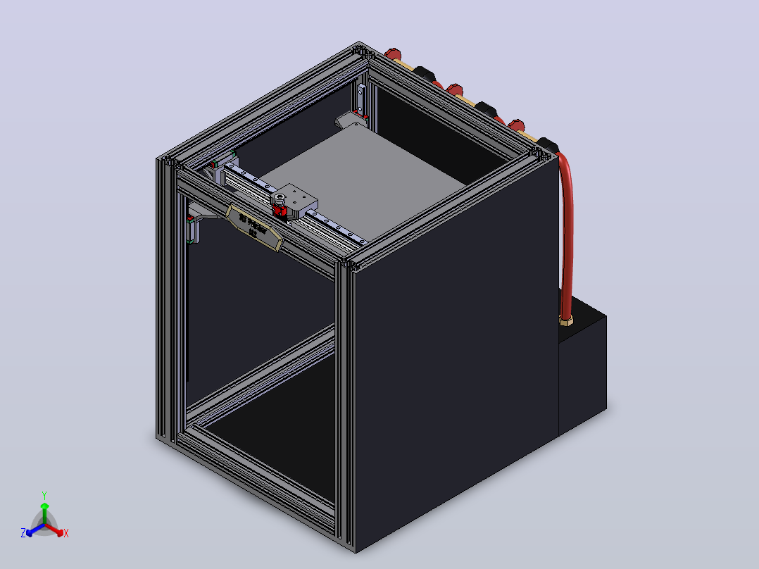 hydrogen-power-3d打印机正等轴测图