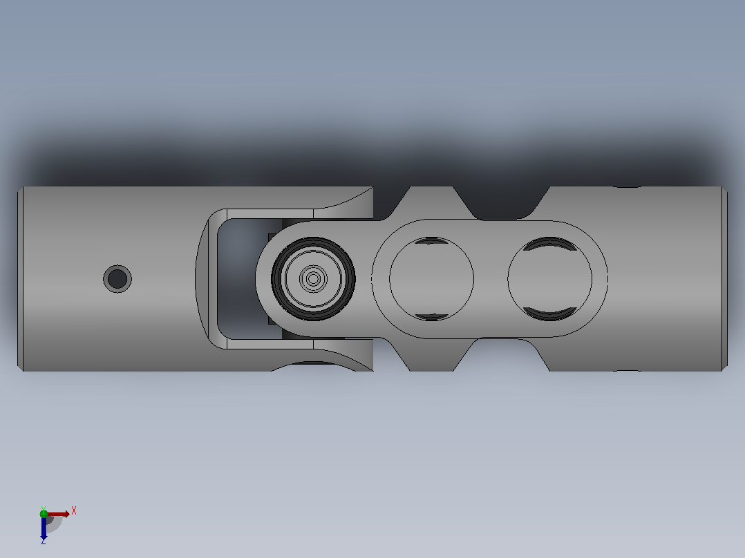 万向联轴器WX3-PB-Φ12／ΦWX,WXD型小型十字轴万向联轴器俯视图