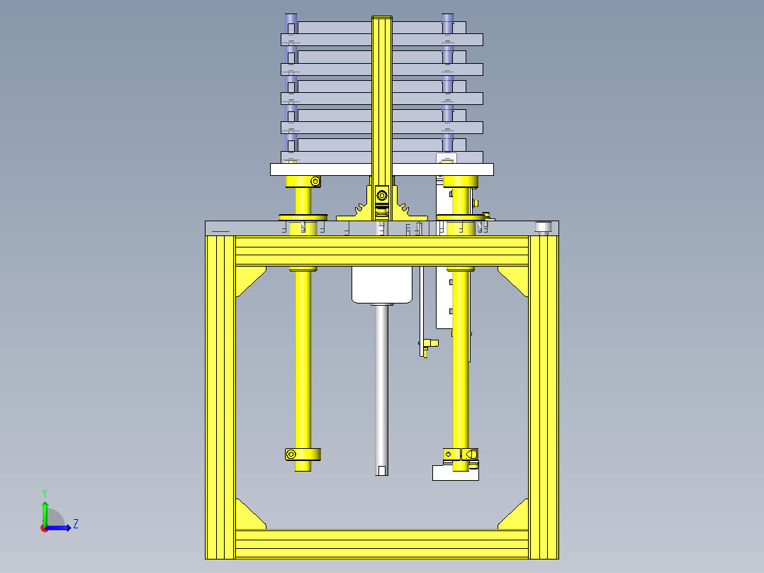 上下间距进给机构左视图