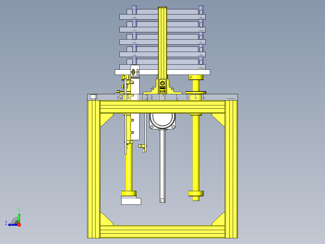 上下间距进给机构右视图