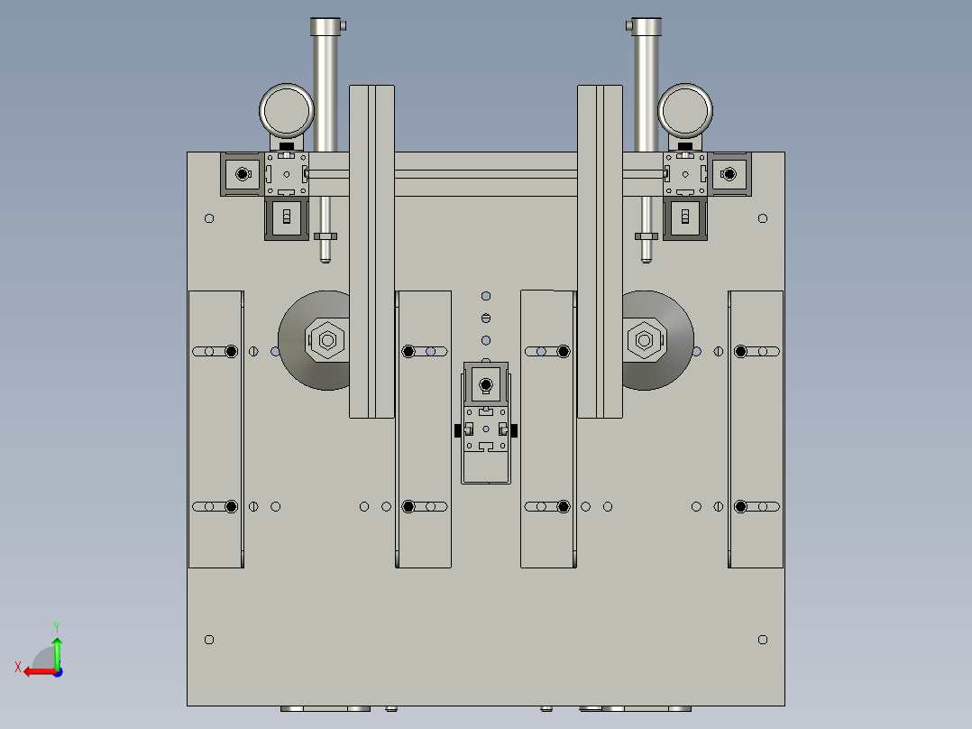双工位测漏机3D模型后视图