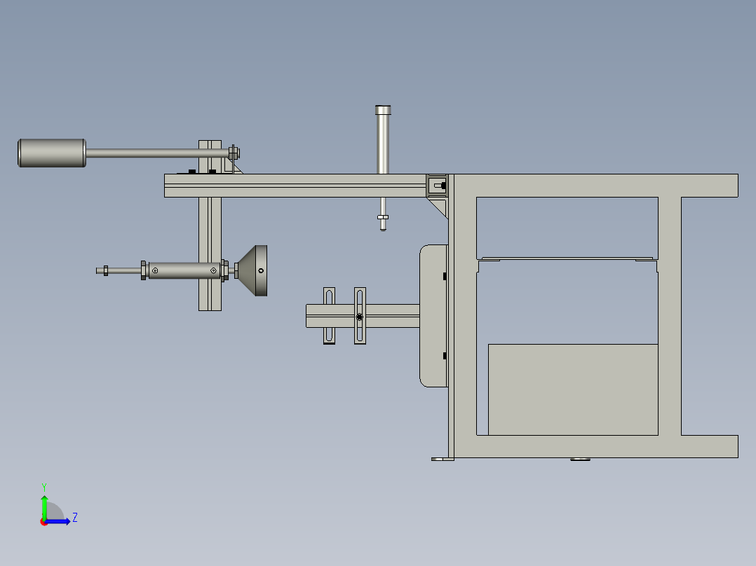 双工位测漏机3D模型左视图