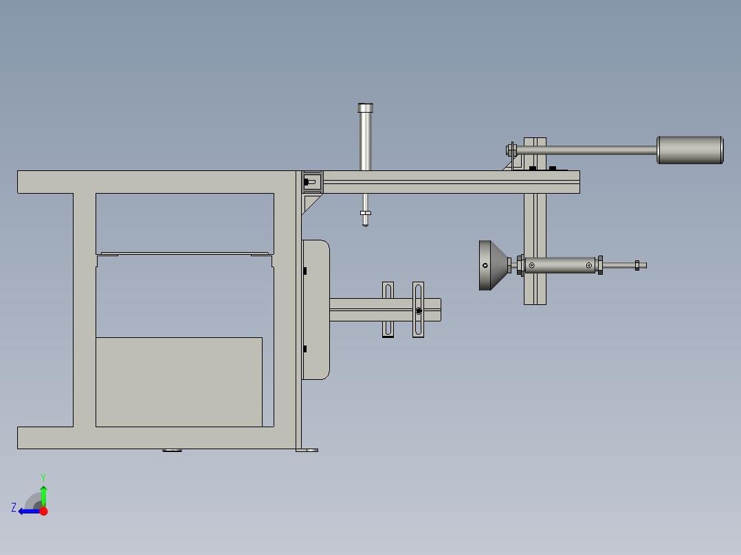 双工位测漏机3D模型右视图