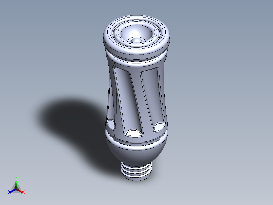 饮料瓶正等轴测图