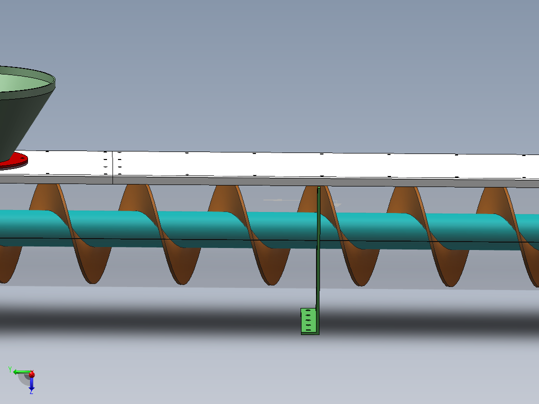 solidworks2012螺旋输送机主视图